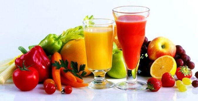 fruit and vegetable juices to effect